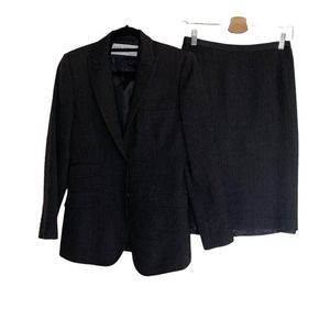 Dolce&Gabbana Black 100% WOOL Suits Jacket and skirt Size 40/44 Set Outfit